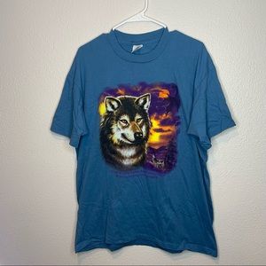 Vintage 90’s Wolf Art T-Shirt Size XL